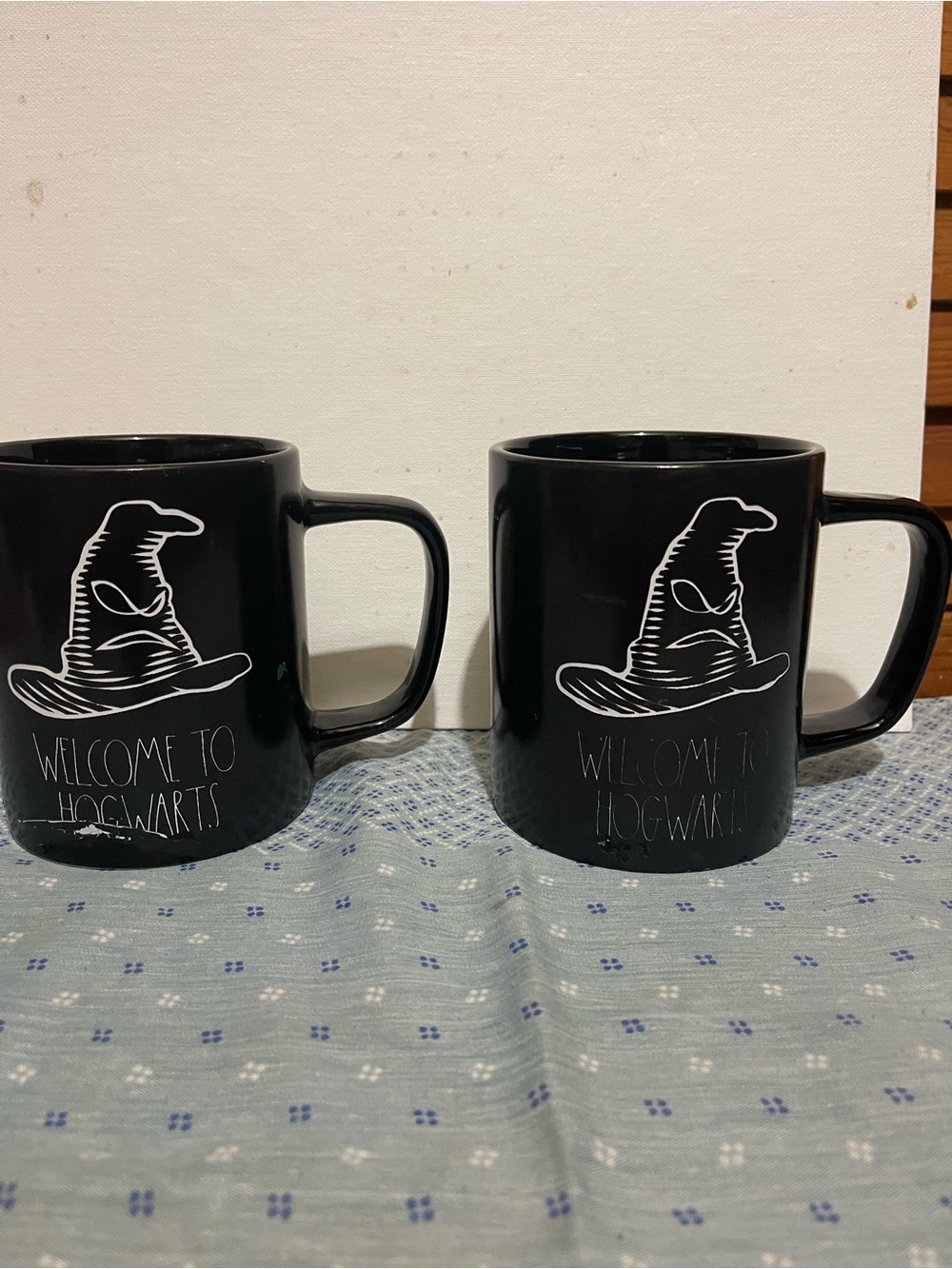 Black 'Welcome to Hogwarts' Ceramic Mug - Set of 2
